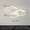 Modern black decorbites led chandelier bedroom circular ring light