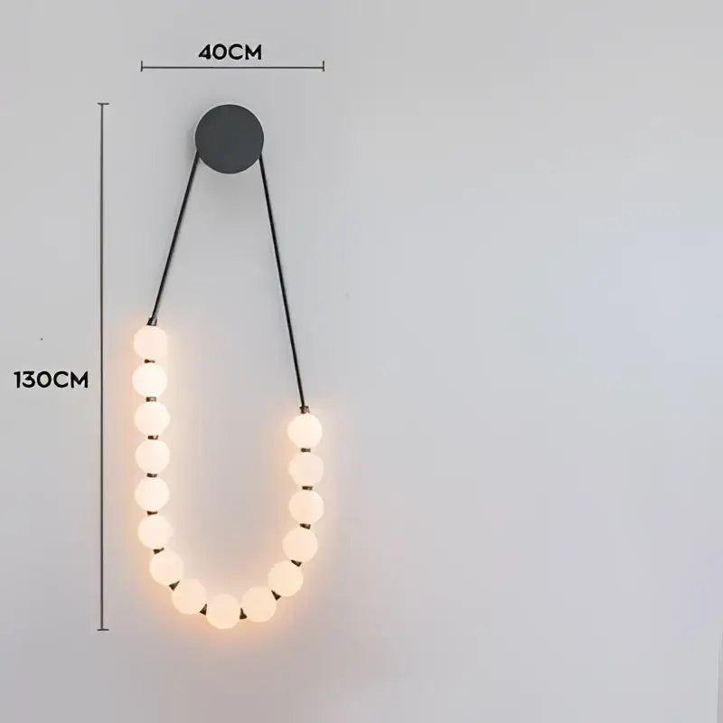 Modern gold led chandelier necklace lighting for dining room