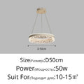 Modern gold textured crystal led chandelier pendant light dining room