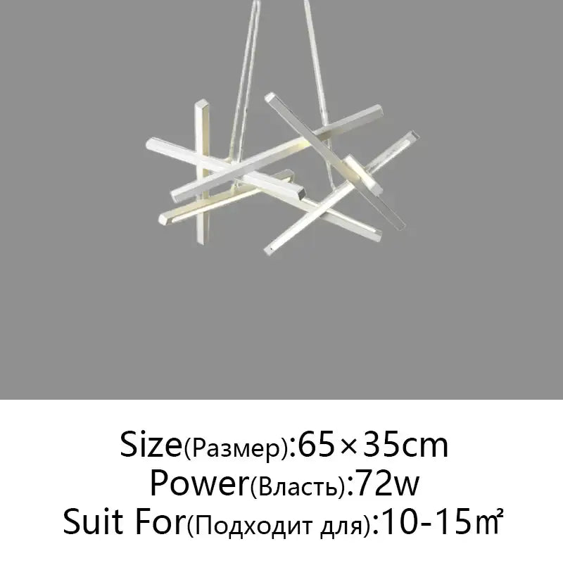 Modern black & gold decorbites led chandelier living room pendant light