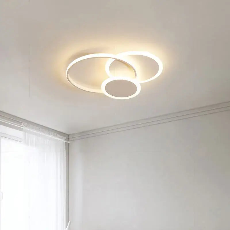 Modern geometric white led chandelier living room ceiling light