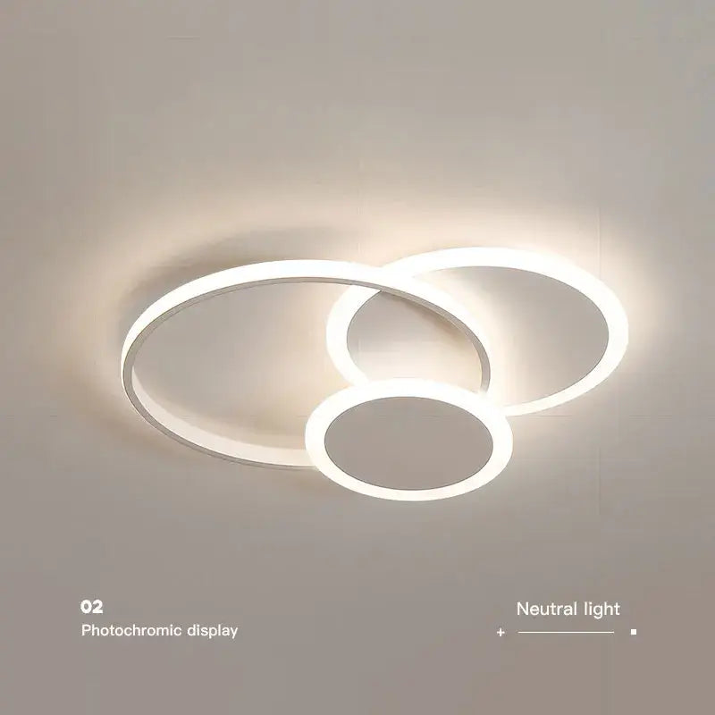 Modern geometric white led chandelier living room ceiling light