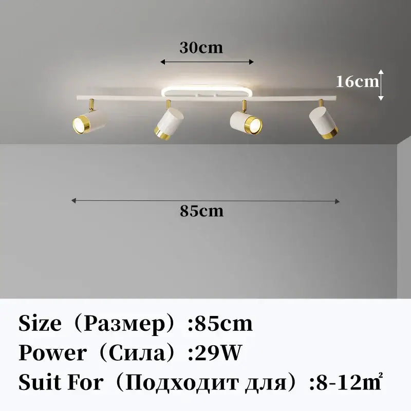 Decorbites led chandelier black & gold spotlight for living room
