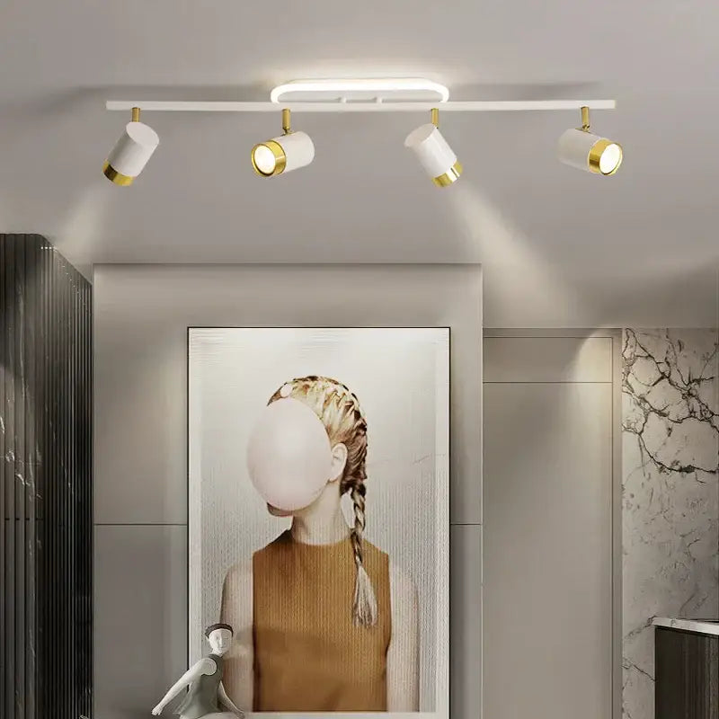 Decorbites led chandelier black & gold spotlight for living room