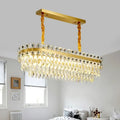 DecorBites™ LED Crystal Drop Oval Island Light - Modern Clear Dining Room Fixture