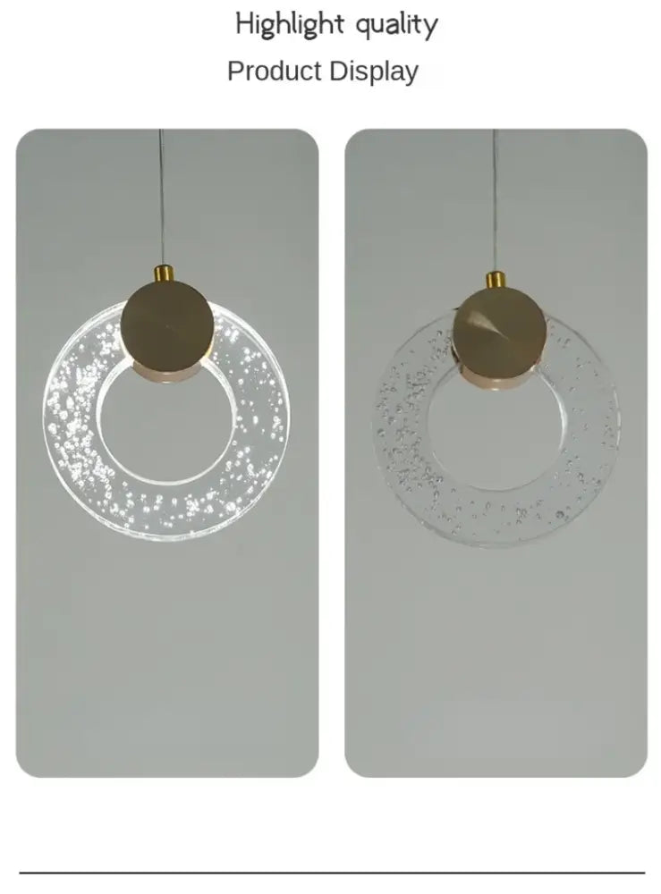 DecorBites™ LED Crystal Pendant Light for Bedroom and Bathroom