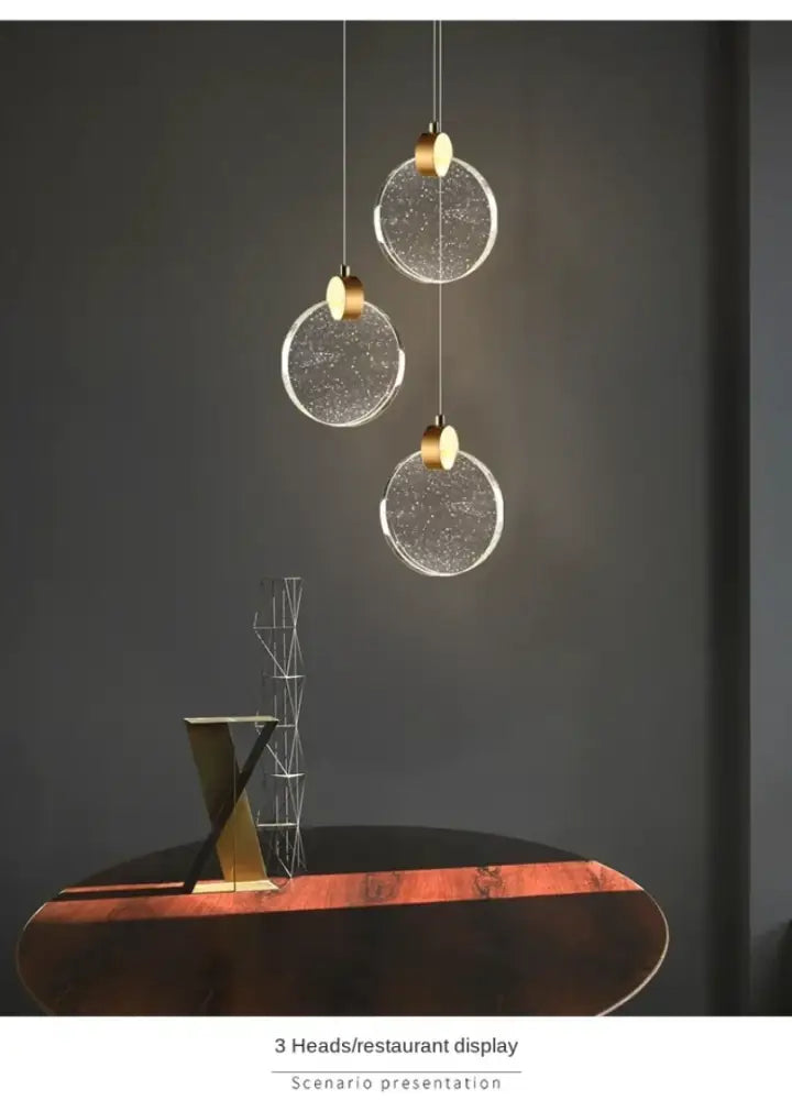 DecorBites™ LED Crystal Pendant Light for Bedroom and Bathroom