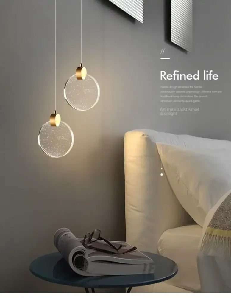 DecorBites™ LED Crystal Pendant Light for Bedroom and Bathroom