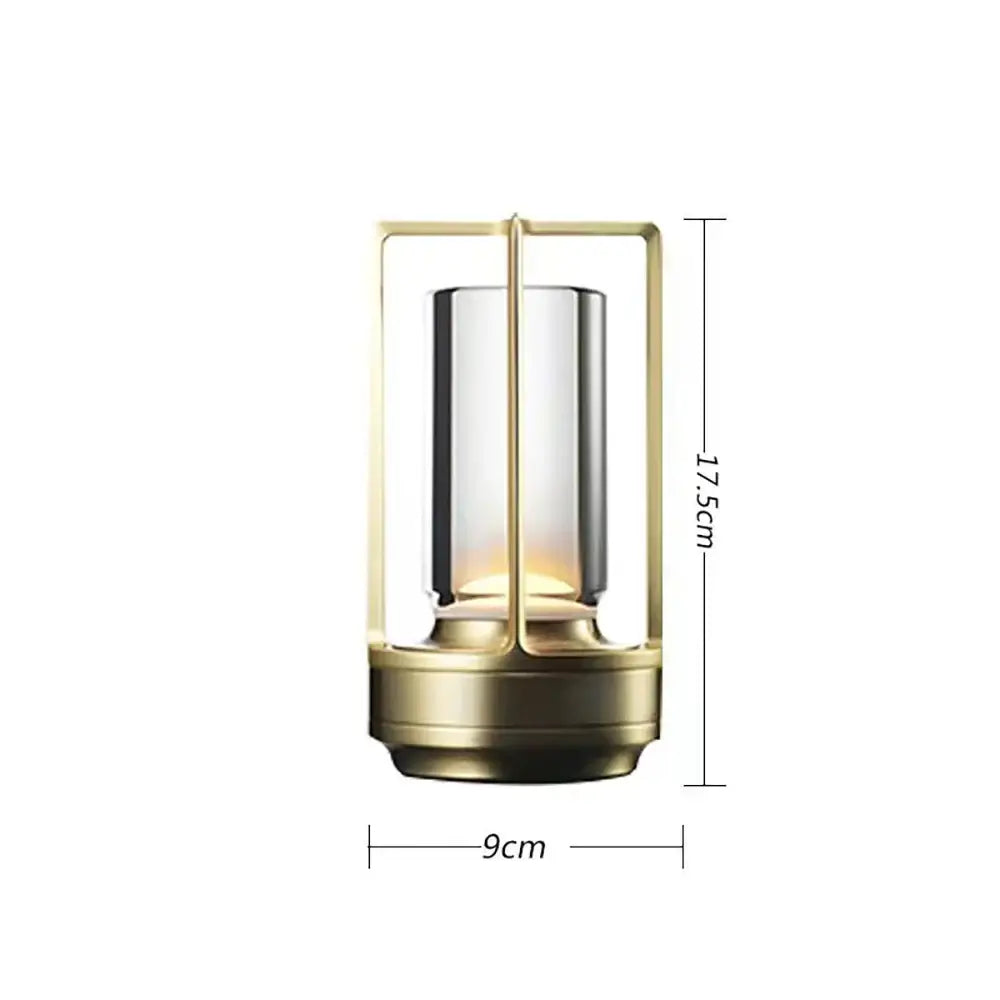DecorBites™ LED crystal table lamp Plastic Rechargeable touch night lamp Bedroom Bedside table lamp Restaurant decorative lamp