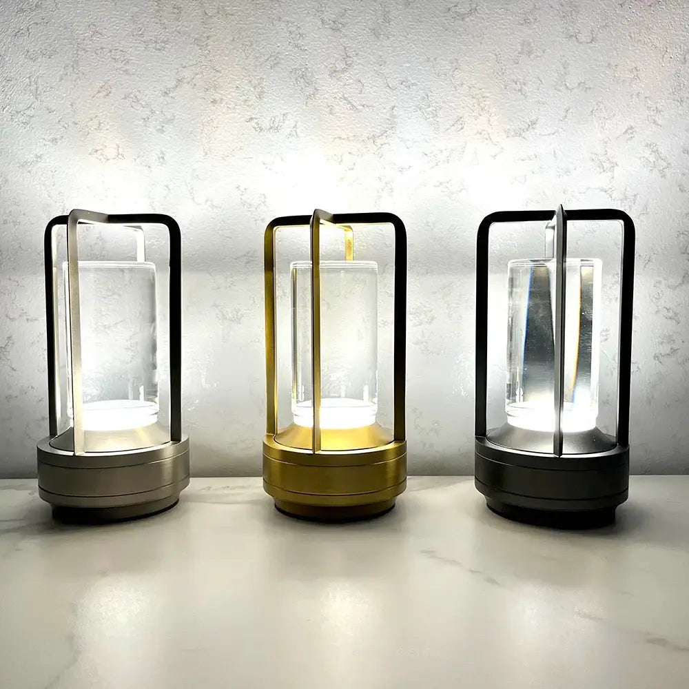 DecorBites™ LED crystal table lamp Plastic Rechargeable touch night lamp Bedroom Bedside table lamp Restaurant decorative lamp