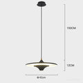 Modern black led flying saucer pendant light for dining room