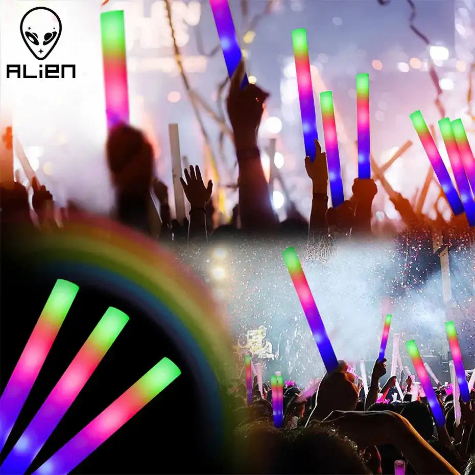Rainbow led foam stick baton party event light