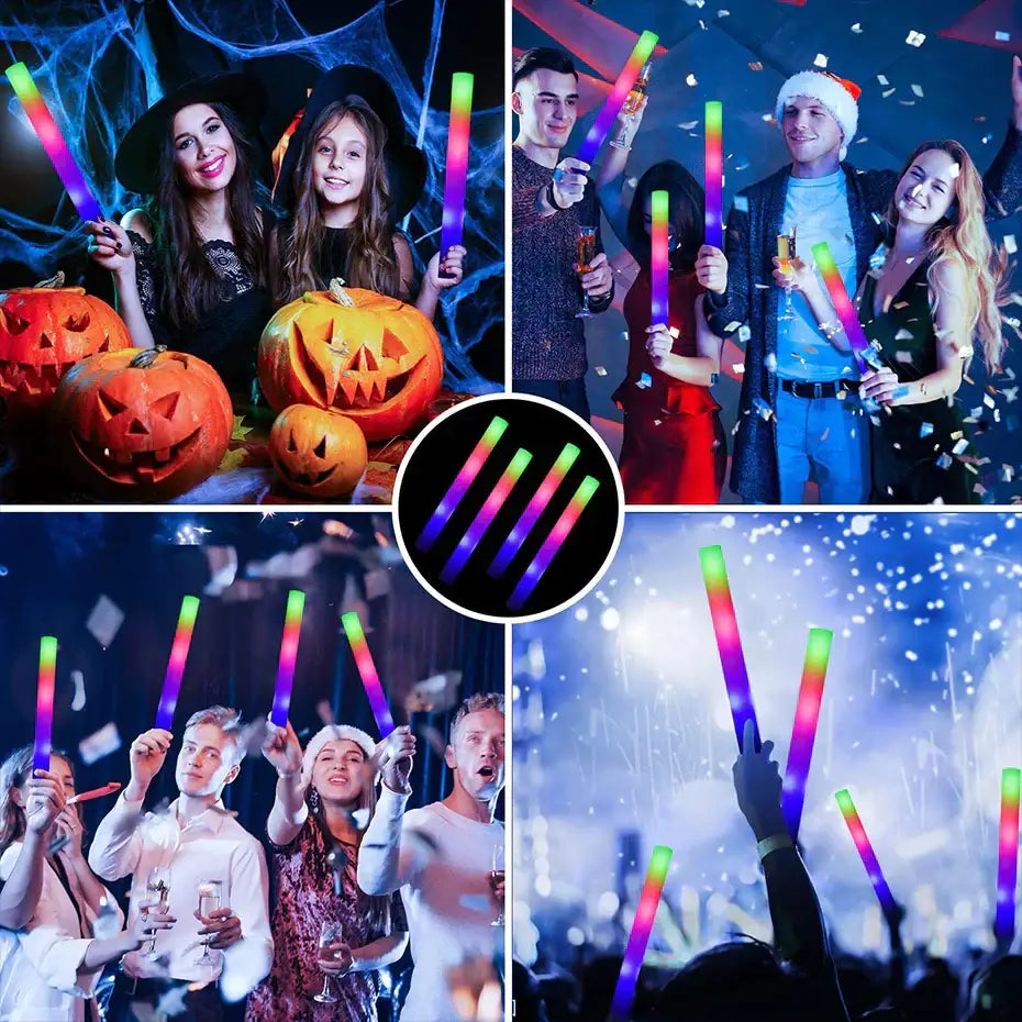 Rainbow led foam stick baton party event light