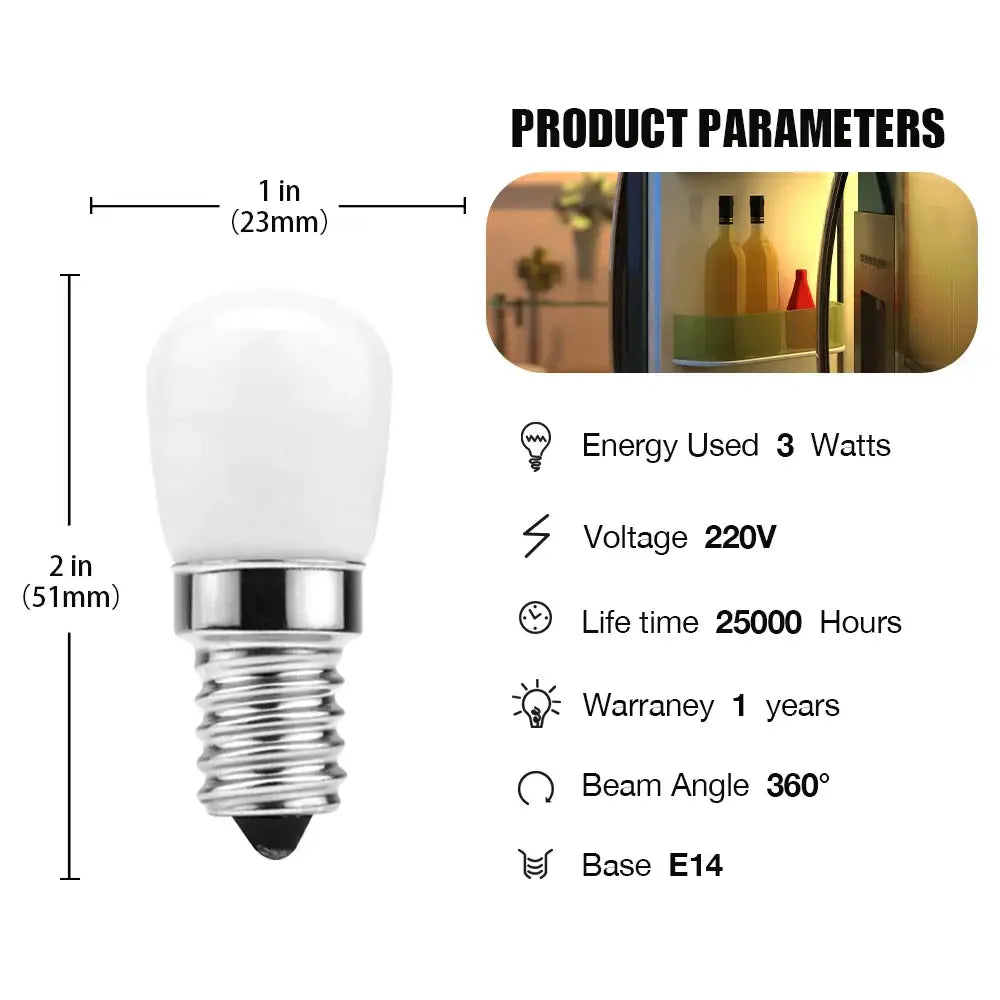 Decorbites led fridge bulb white & warm e14 kitchen light