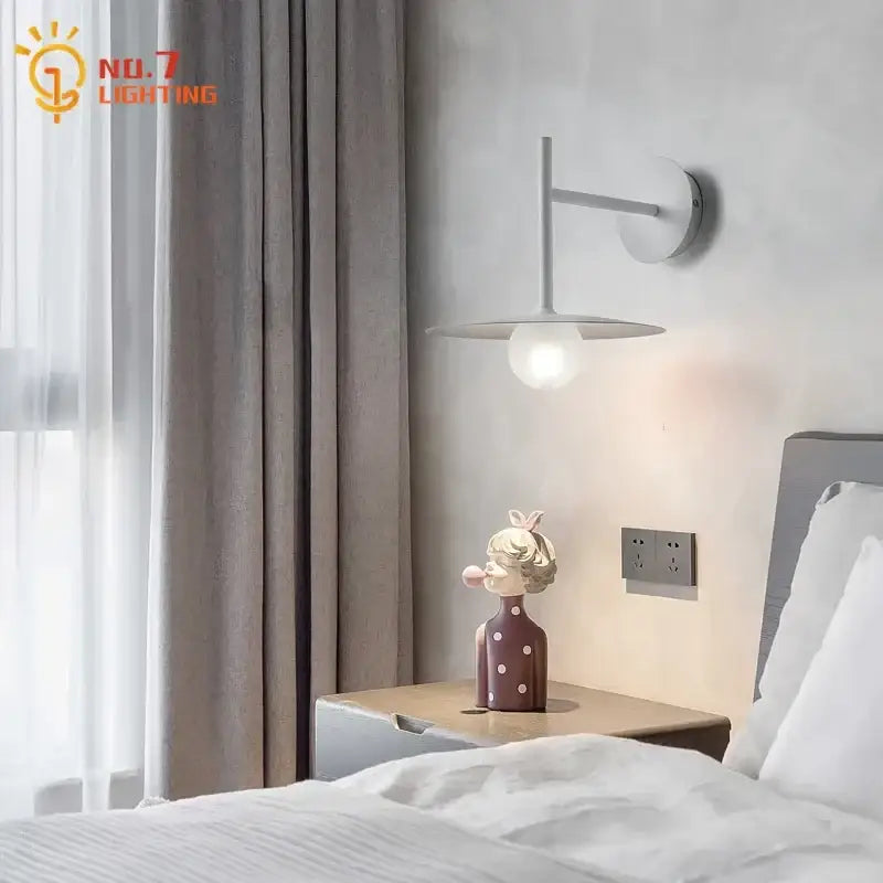 Minimalist matte gray & black led g9 wall lamp bedroom sconce