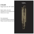 Modern black & gold decorbites led geometry stair chandelier
