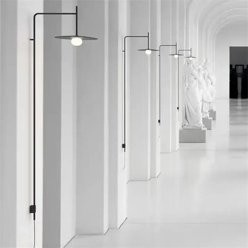 Minimalist black decorbites led glass wall lamp living room sconce