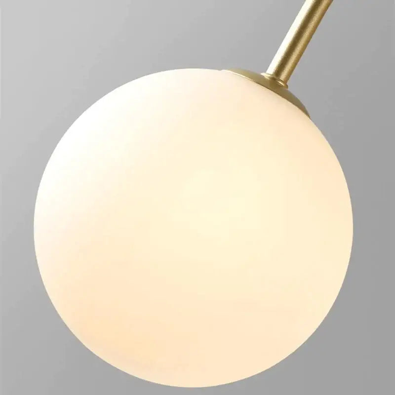 Modern gold led glass ball ceiling chandelier for dining room
