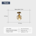 Modern amber glass ceiling light brass stem living room chandelier
