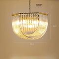 Modern gold led glass chandelier hanging lamps – dining room