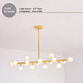 Modern gold led glass chandelier cluster pendant lamp dining room