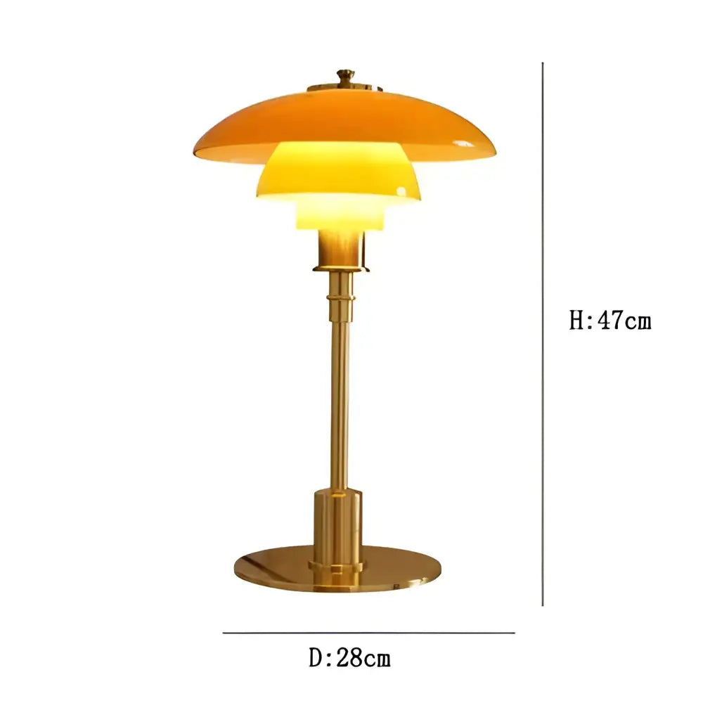 Chrome tiered frosted led glass desk lamp bedroom