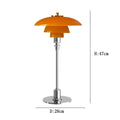 Chrome tiered frosted led glass desk lamp bedroom