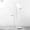 Modern curved black led glass floor lamp living room lighting