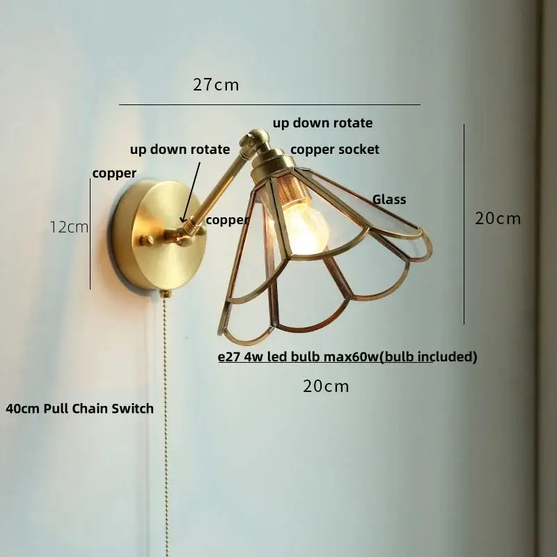 Modern gold textured glass flower wall light fixture living room