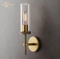 Industrial matte black led glass wall sconce bedroom light