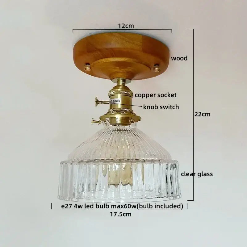 Floral etched led glass ceiling light for living room