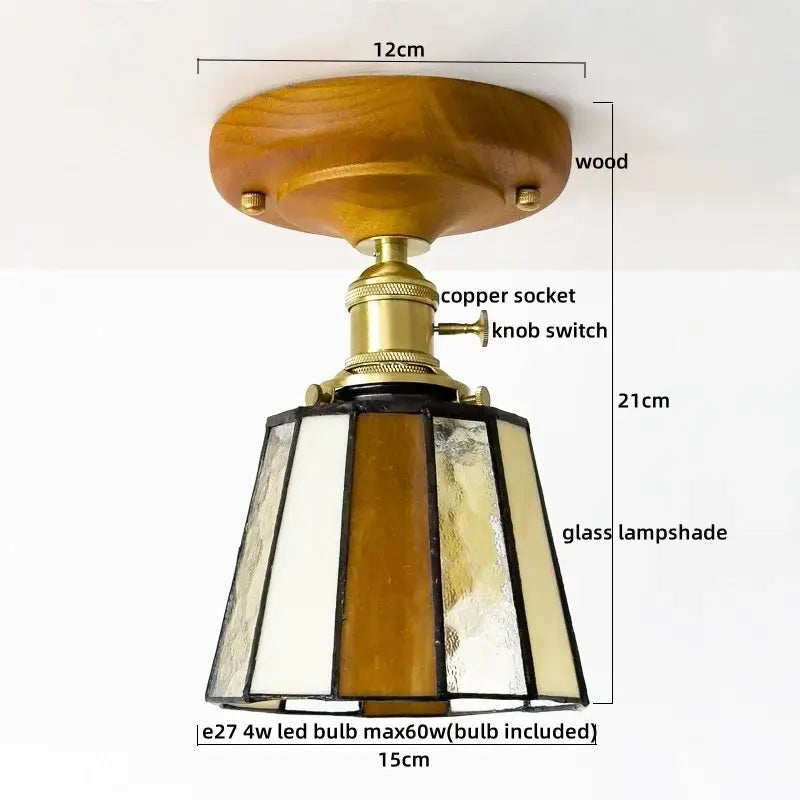 Floral etched led glass ceiling light for living room
