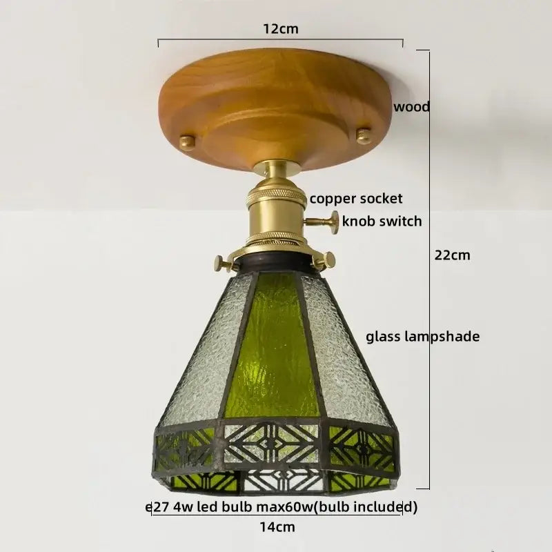 Floral etched led glass ceiling light for living room