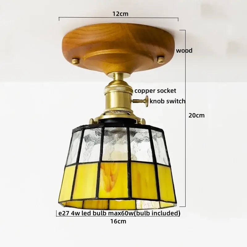 Floral etched led glass ceiling light for living room