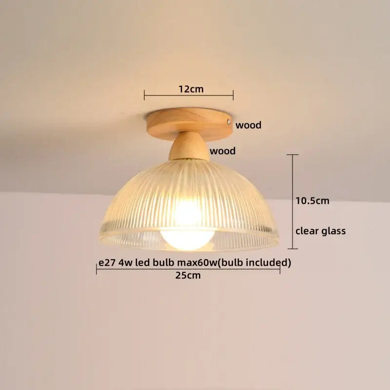 Floral etched led glass ceiling light for living room