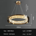Modern gold crystal glass ceiling chandelier for living room
