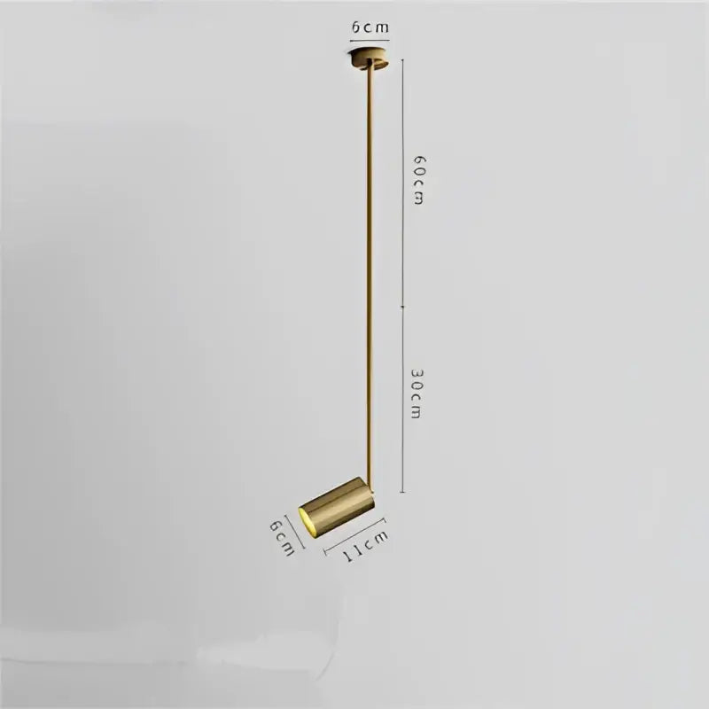 Modern brass led golden ceiling spotlight for living room