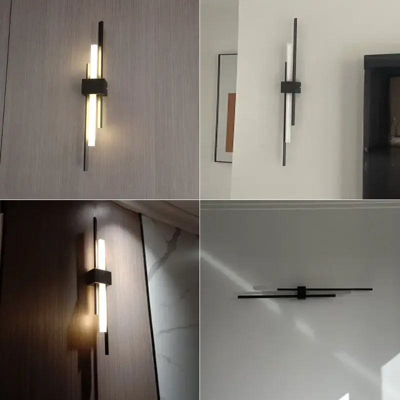Minimalist black decorbites led wall lamp – living room sconce