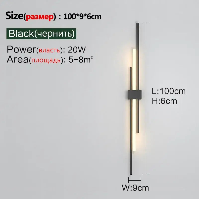 Minimalist black decorbites led wall lamp – living room sconce