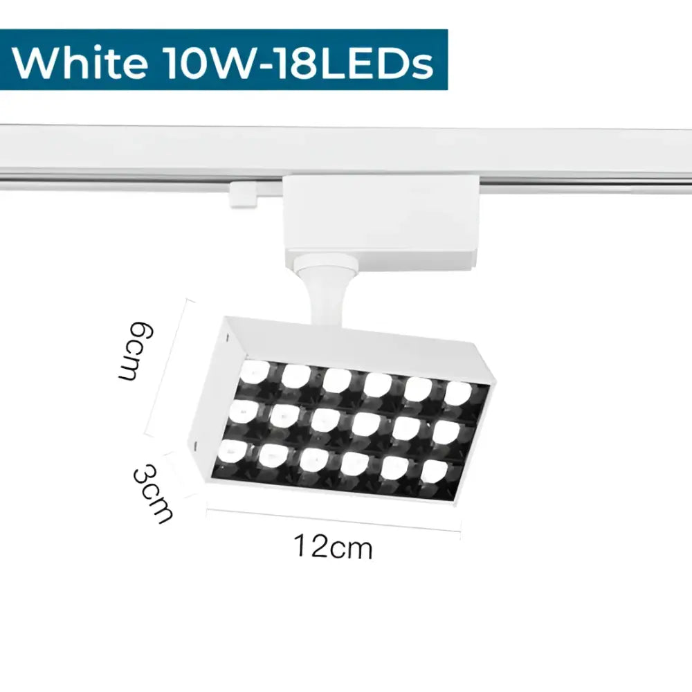 Modern black led grille track light for clothing store ceiling rail