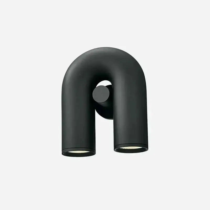 Modern blue u-shaped wall sconce reading lamp bedroom hook