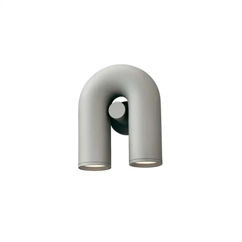 Modern blue u-shaped wall sconce reading lamp bedroom hook