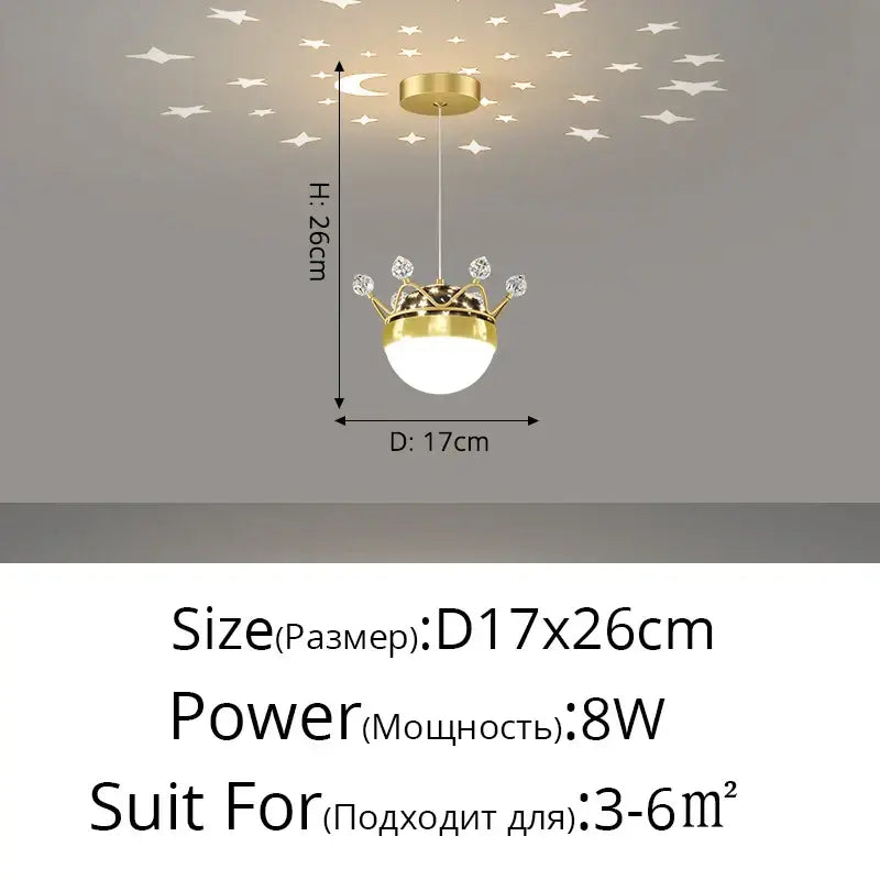 Modern gold & white crown led gypsophila chandelier living room light
