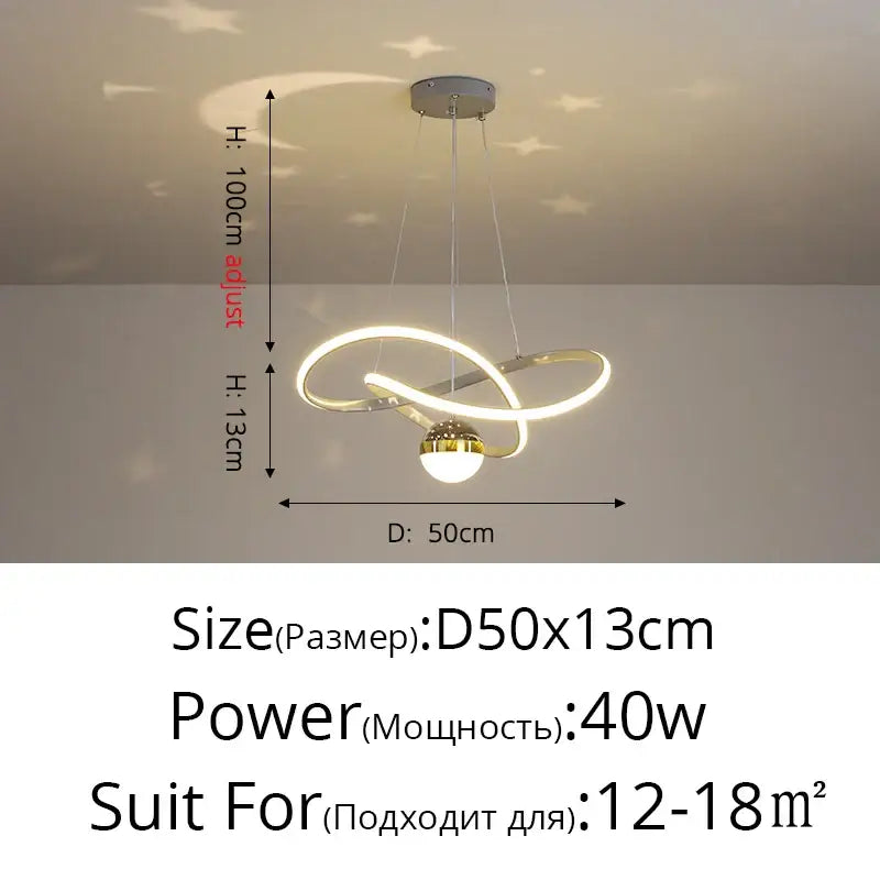 Modern gold & white crown led gypsophila chandelier living room light