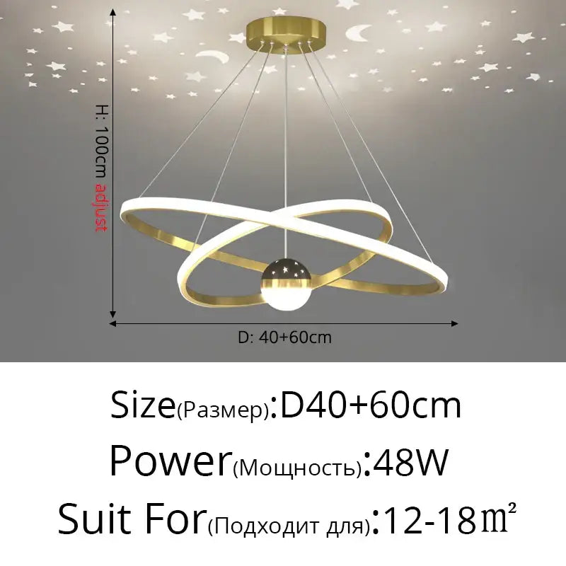 Modern gold & white crown led gypsophila chandelier living room light