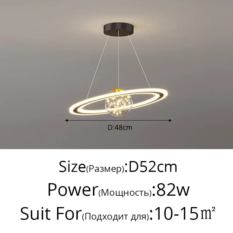 Modern gold & white crown led gypsophila chandelier living room light