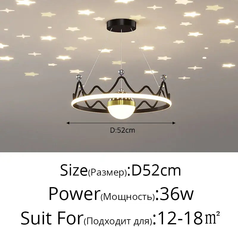 Modern gold & white crown led gypsophila chandelier living room light