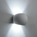 Modern gray led gypsum wall lamp bedroom sconce warm lighting