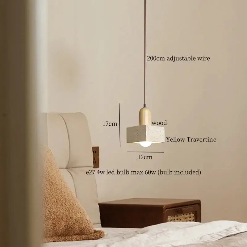 Minimalist brown & off-white decorbites led hanging lamp kitchen