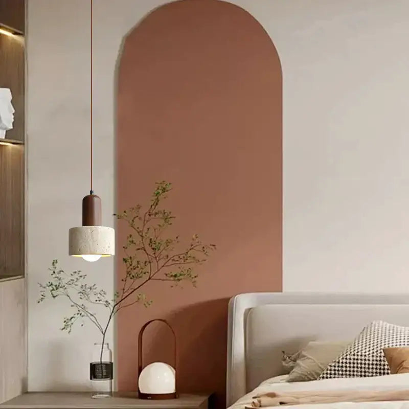 Minimalist brown & off-white decorbites led hanging lamp kitchen